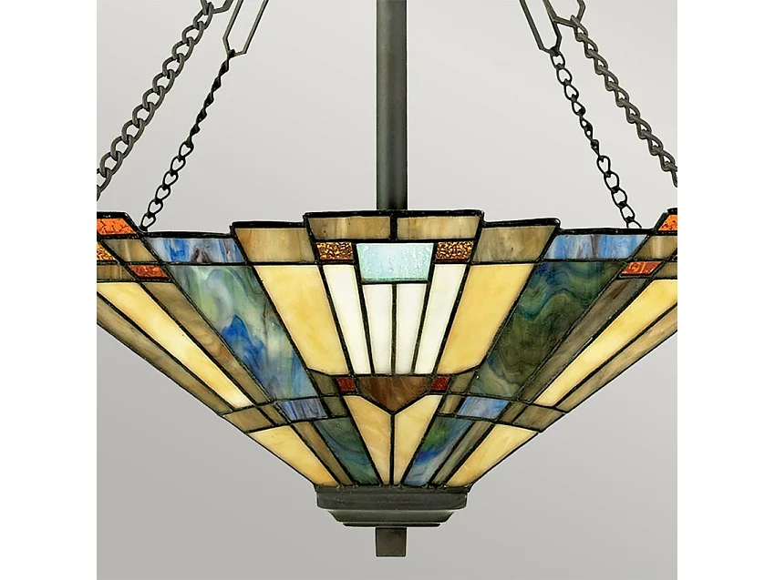 Elstead Inglenook 3 ljus takhänge brons, Tiffany, E27