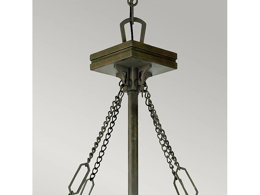 Elstead Inglenook - 3 Licht Decke Anhänger Bronze, Tiffany, E27