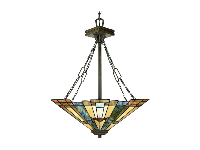 Elstead Inglenook - 3 Licht Decke Anhänger Bronze, Tiffany, E27