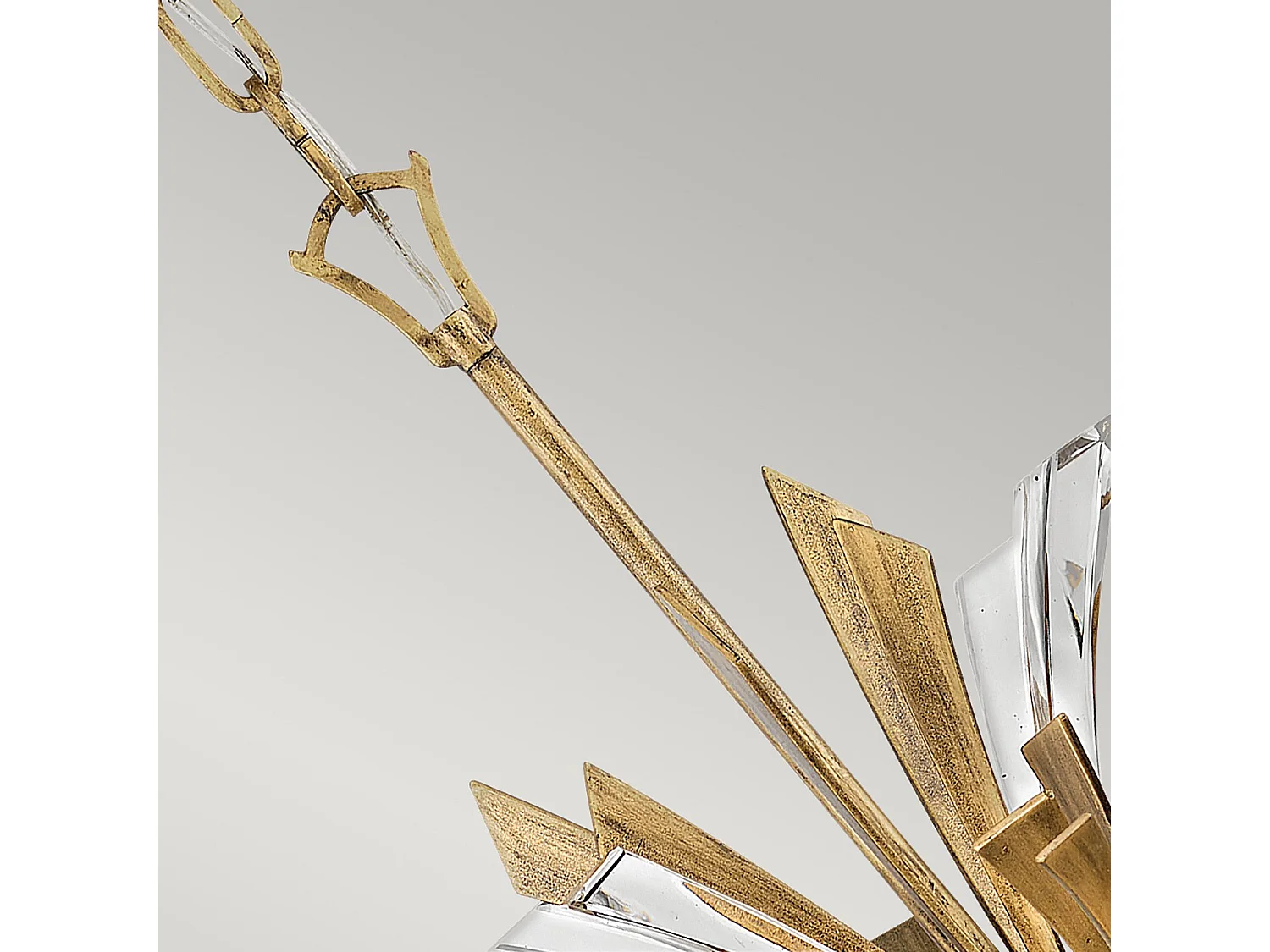 Lampadario Industrial Nordico Vida Acciaio Oro Brunito 13 Luci E14