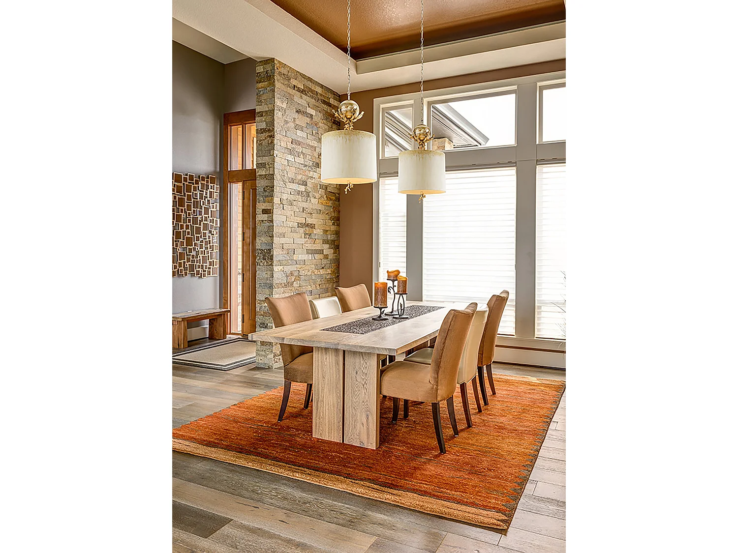 Elstead Trellis - Lampadario a 1 luce in stucco, foglia argento, attacco E27