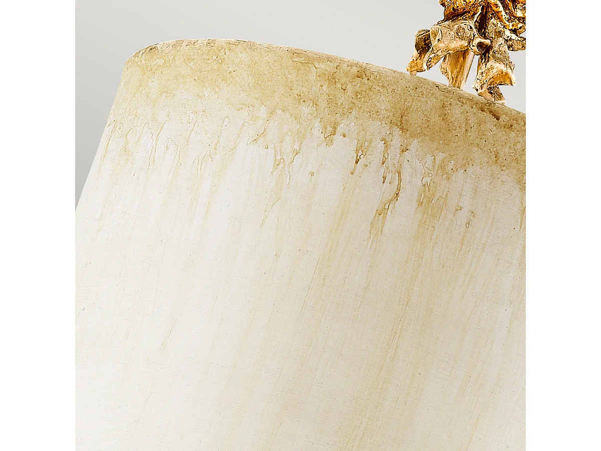 Elstead Trellis - Lampadario a 1 luce in stucco, foglia argento, attacco E27