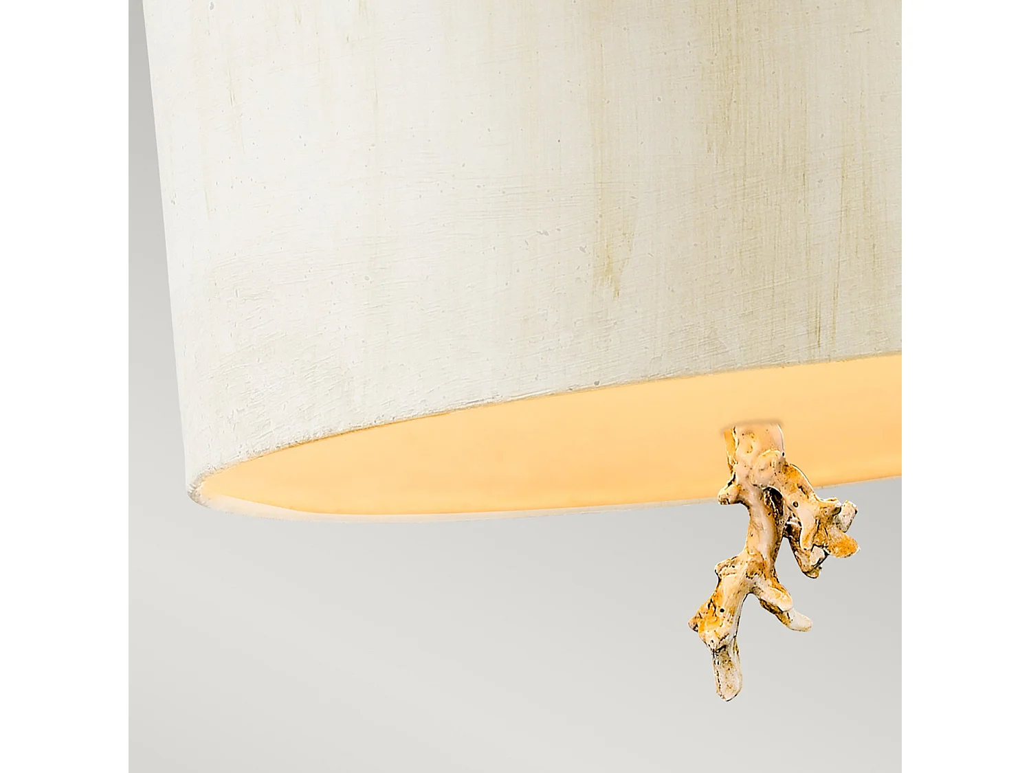 Elstead Trellis - Lampadario a 1 luce in stucco, foglia argento, attacco E27