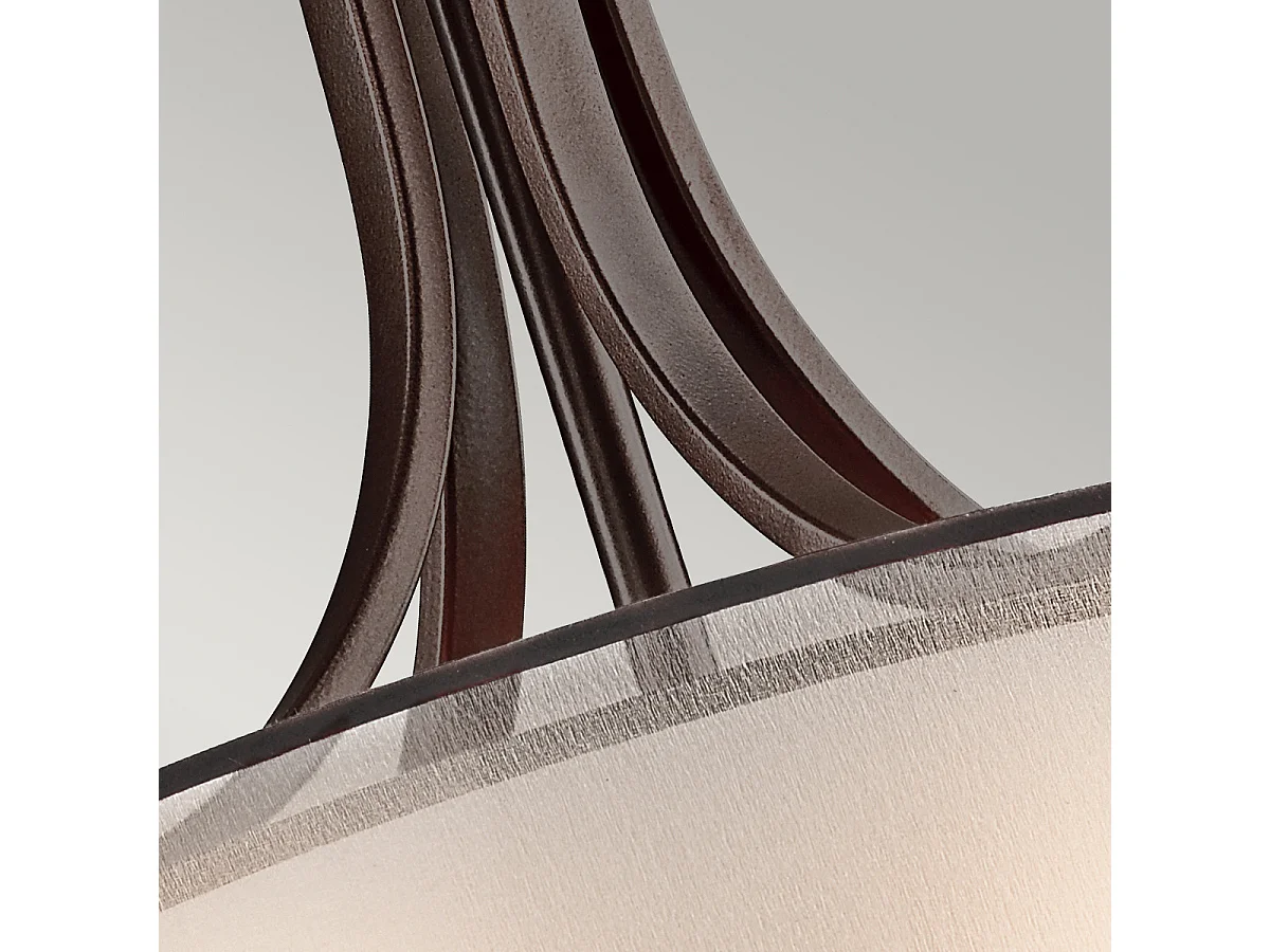 Elstead Lacey 4 Ljus Stort Runt Takhänge Mission Bronze, E27