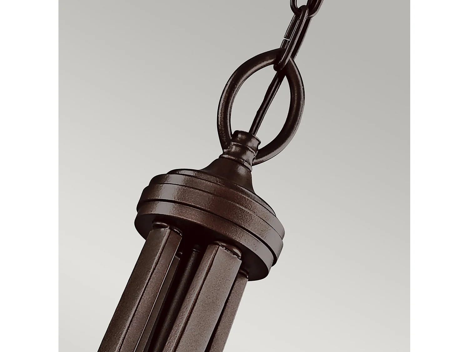 Elstead Lacey - Pendente rotondo grande a 4 luci da soffitto Mission Bronze, E27