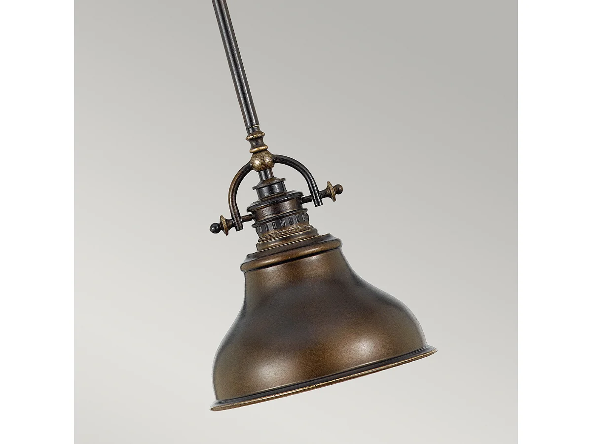 Elstead Emery - 1 licht Dome Decke Mini Anhänger Palladio Bronze, E27