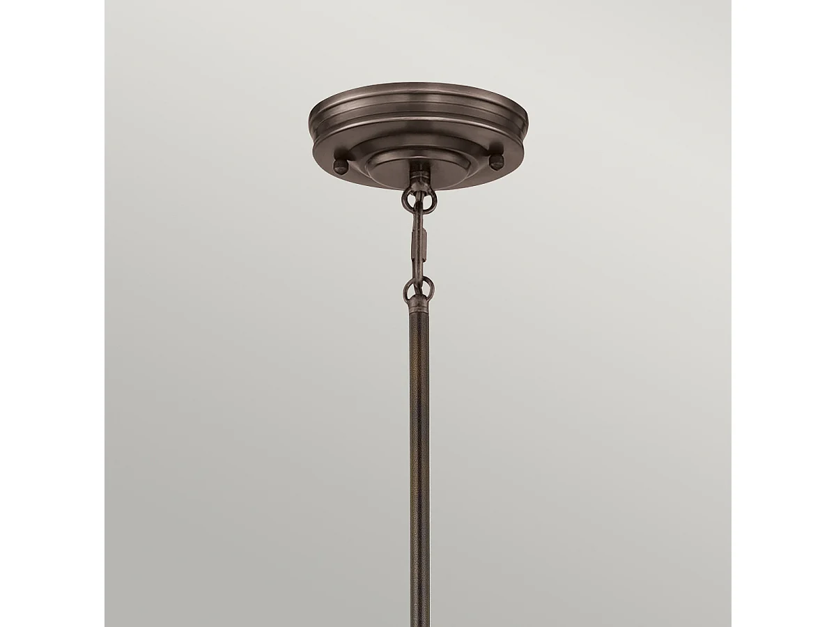 Elstead Emery - 1 licht Dome Decke Mini Anhänger Palladio Bronze, E27
