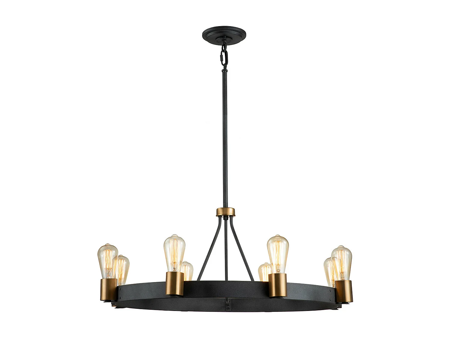 Elstead Hinkley Silas Zylindrische Pendel-Deckenleuchte im Alter von Zink und traditionellem Messing