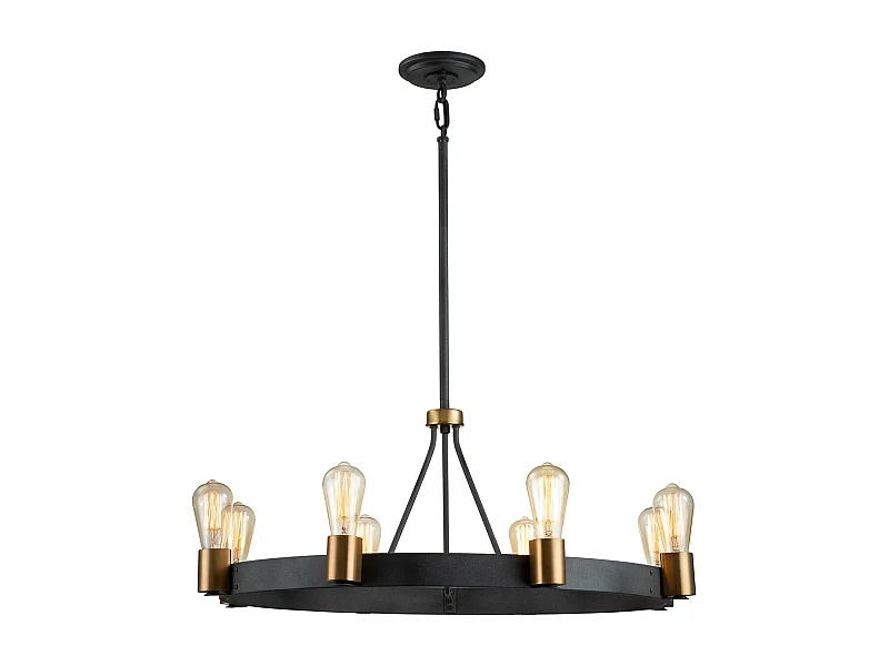 Elstead Hinkley Silas Zylindrische Pendel-Deckenleuchte im Alter von Zink und traditionellem Messing