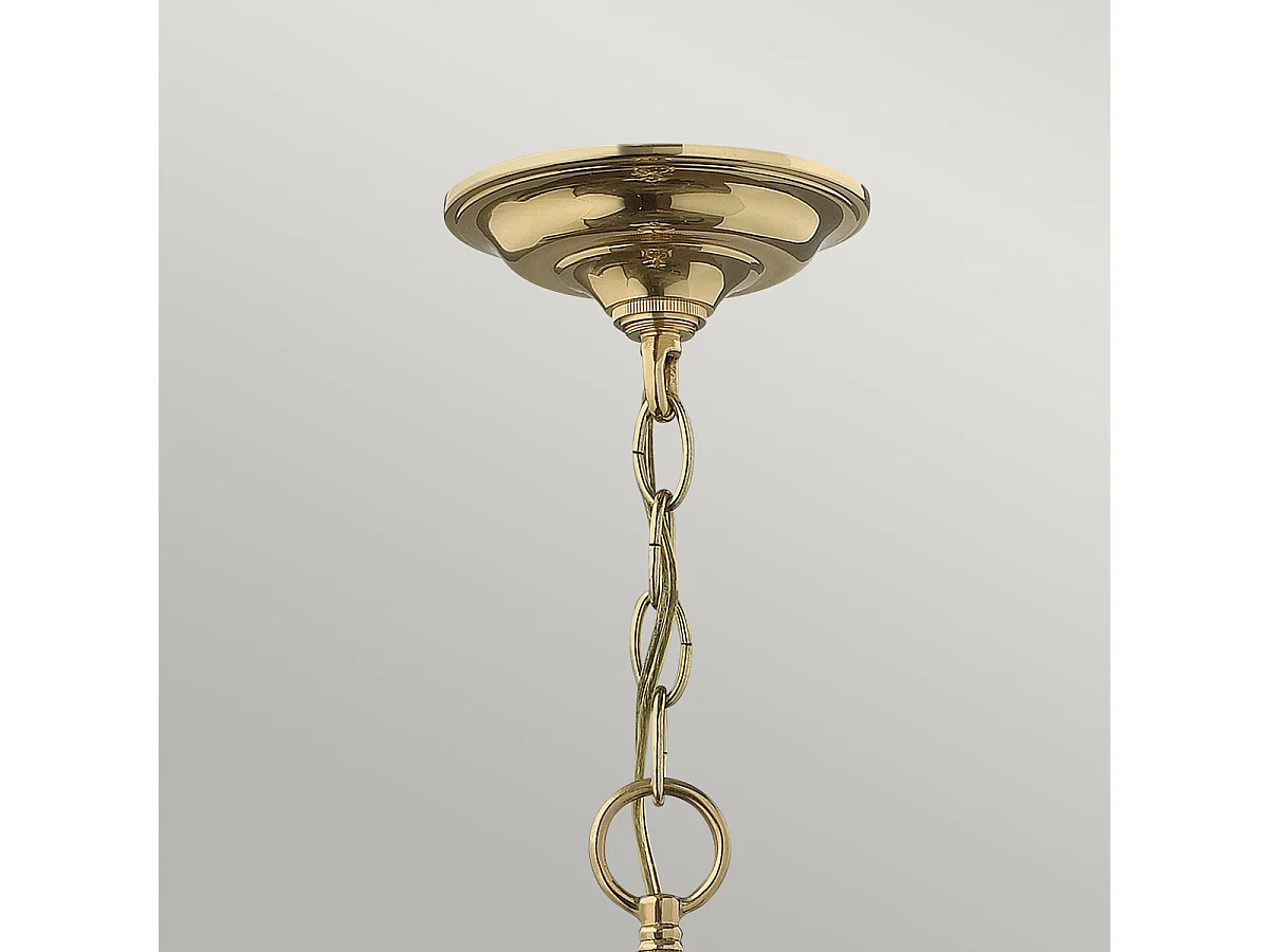 Elstead Gentry Grande lanterne de plafond à 6 ampoules en laiton poli, E14