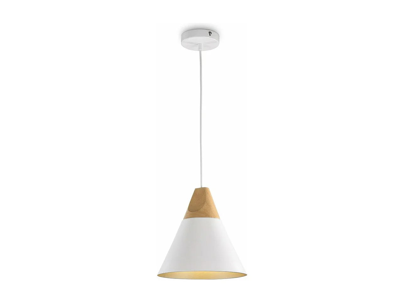 Bicones Lampada a Sospensione Dome Soffitto Bianca, 1 Luce, E27