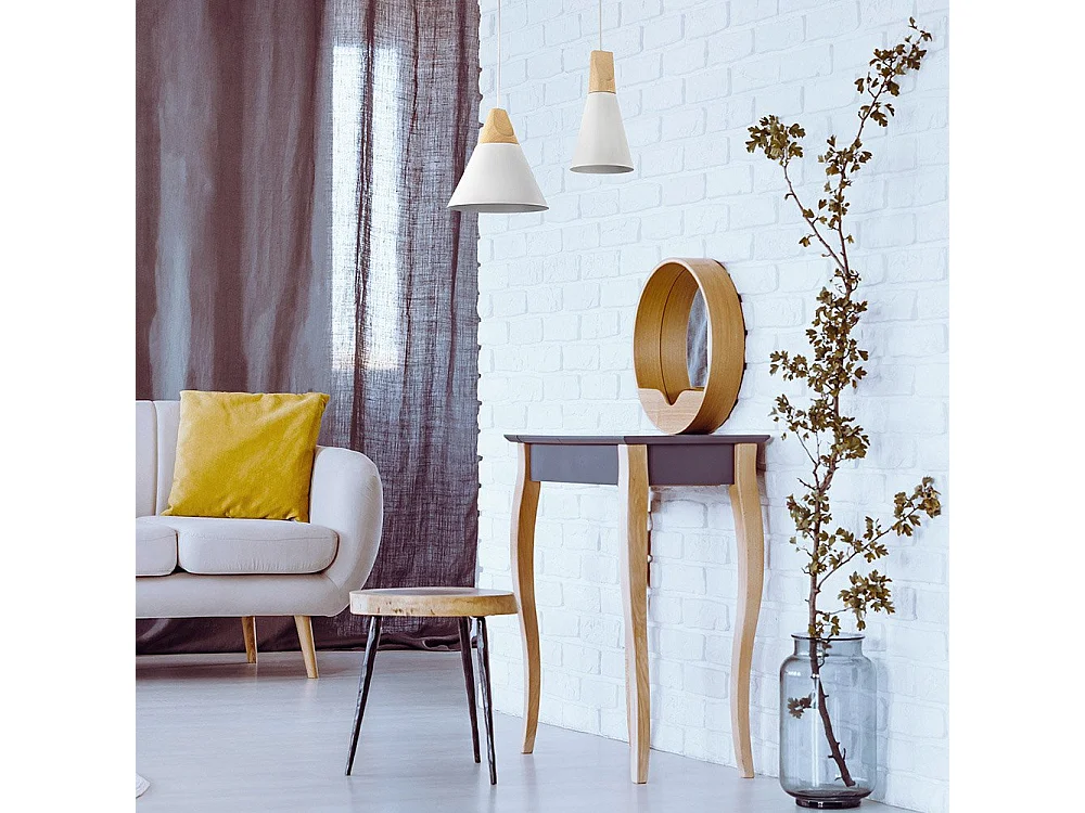 Bicones Lampada a Sospensione Dome Soffitto Bianca, 1 Luce, E27