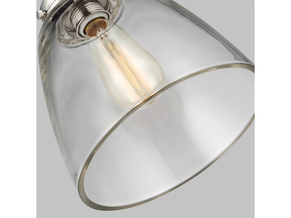 Elstead Baskin - 1 licht Dome Deckenanhänger aus poliertem Nickel, E27