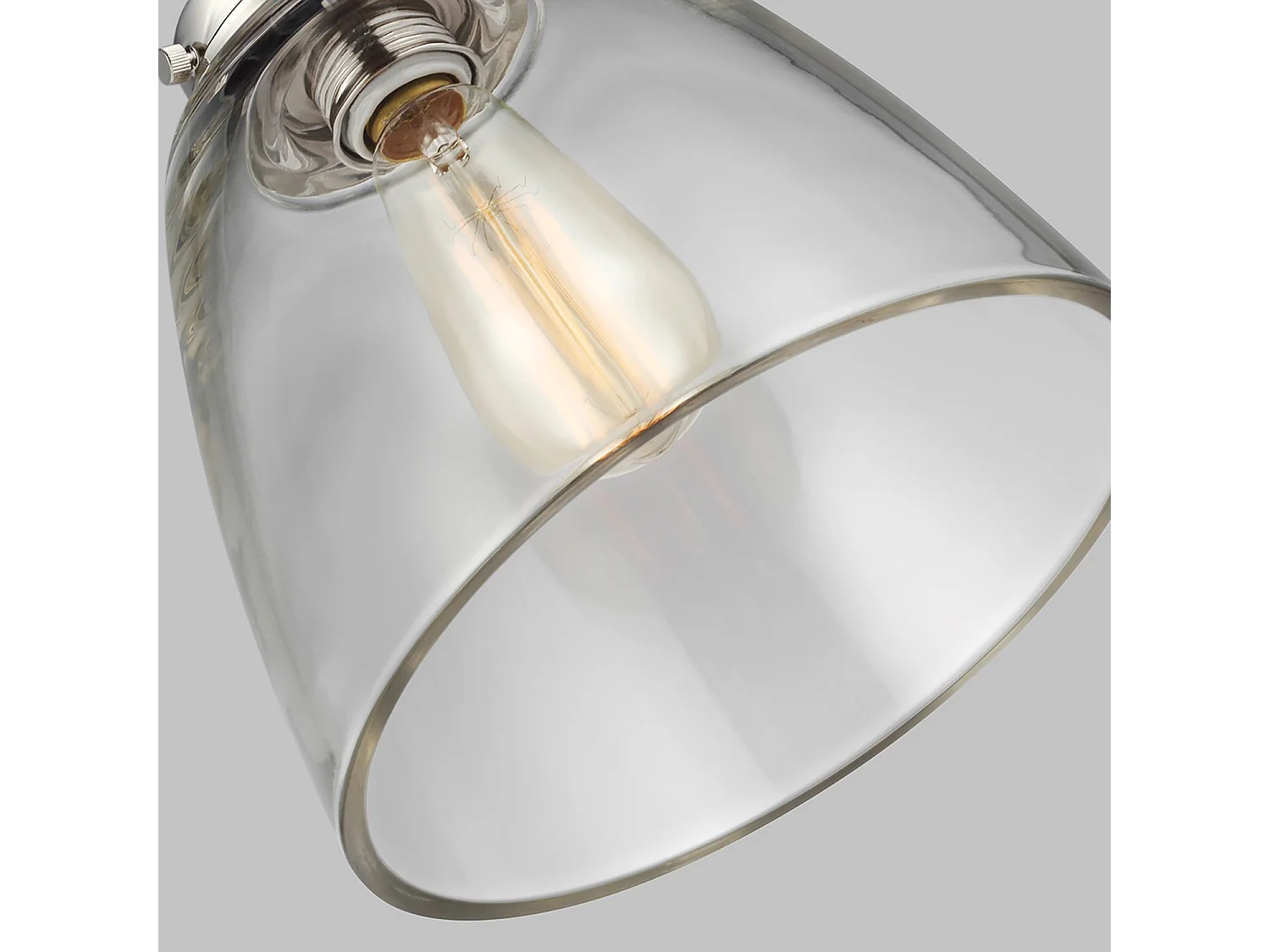 Elstead Baskin - 1 licht Dome Deckenanhänger aus poliertem Nickel, E27