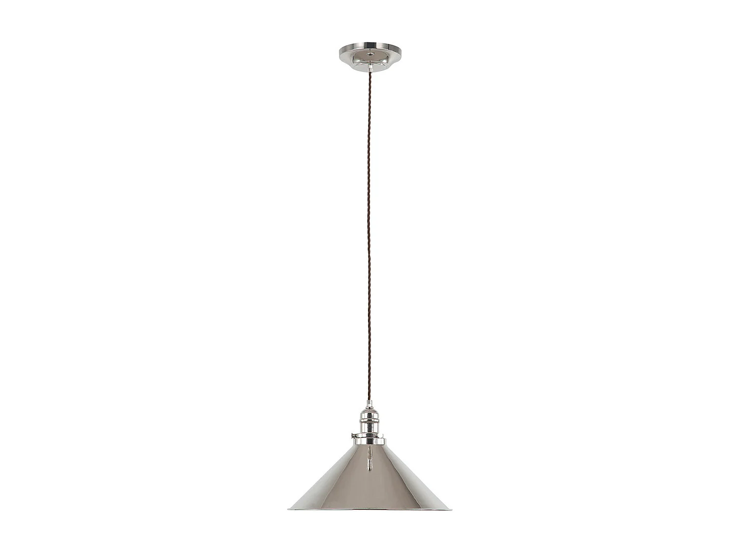 Elstead Provence Luminaire suspendu à 1 ampoule en forme de dôme, nickel poli, E27