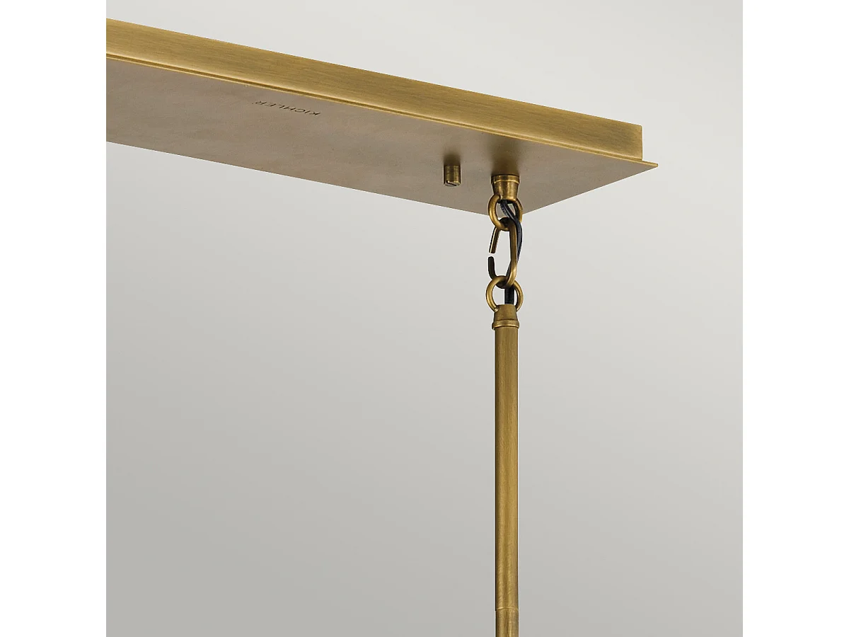 Elstead Kichler Linara Plafoniera a sospensione con struttura in filo nero e ottone naturale