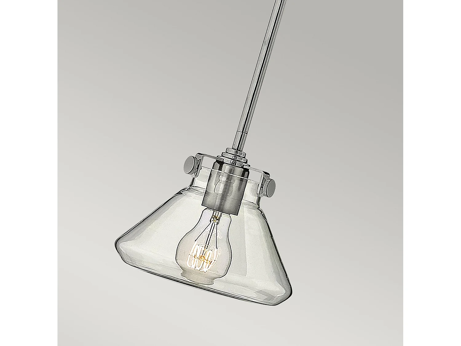 Elstead Congress - 1 luce a cupola a soffitto in vetro trasparente cromato, E27