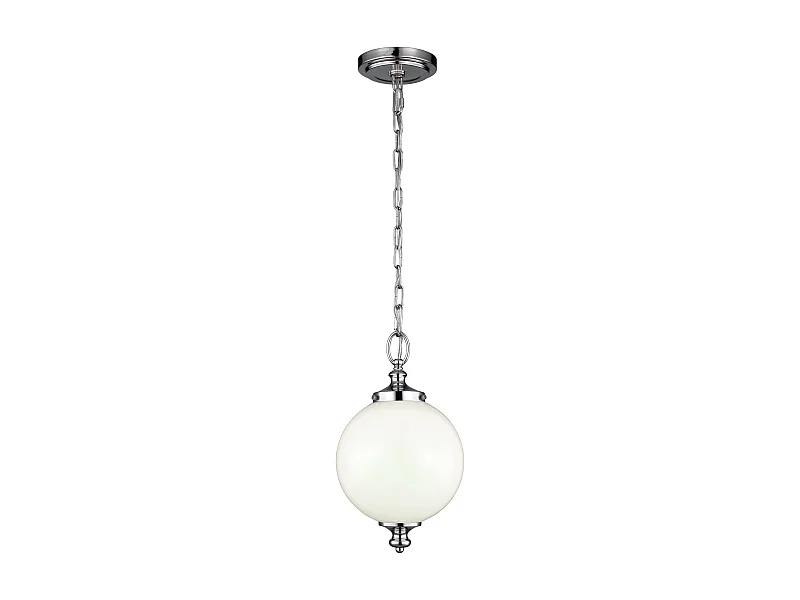 Elstead Parkman - 1 licht Small Globe Deckenanhänger aus poliertem Nickel, E27