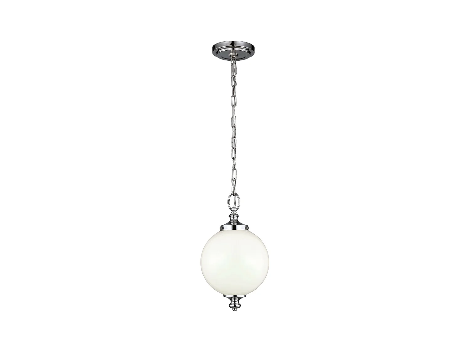 Elstead Parkman Luminaire suspendu à 1 ampoule, petit globe, nickel poli, E27
