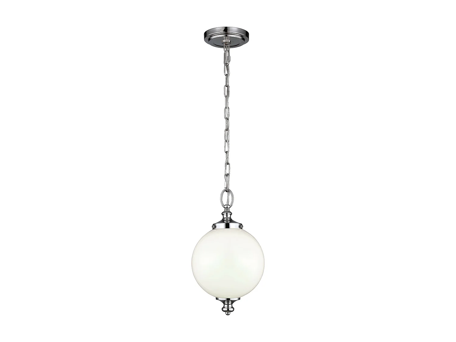 Elstead Parkman - 1 licht Small Globe Deckenanhänger aus poliertem Nickel, E27