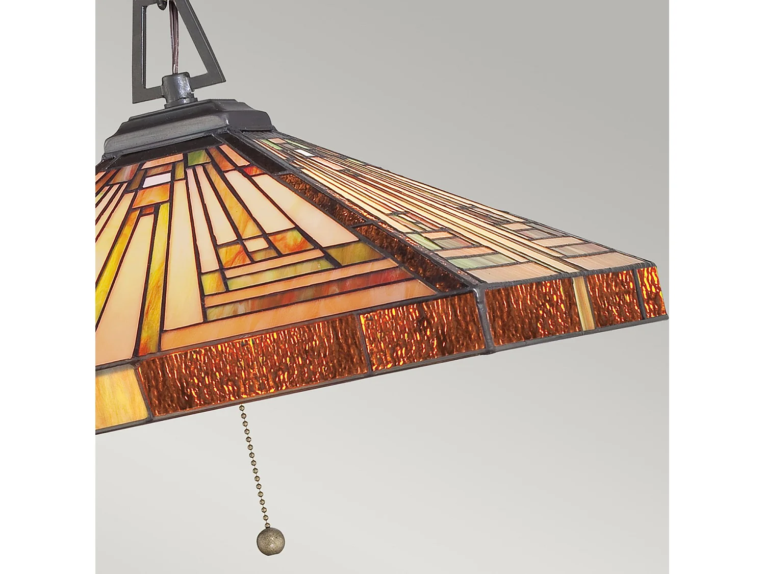 Elstead Stephen - 3 leichte Tiffany Deckenanhänger Vintage Bronze, E27