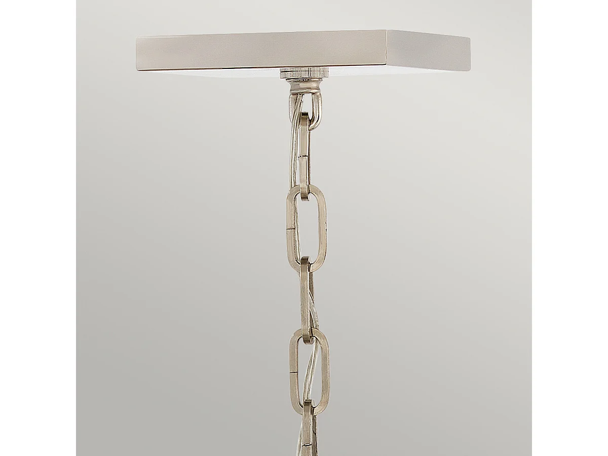 Elstead Hinkley Stinson Laternen Pendelleuchte Schwarz mit poliertem Nickel