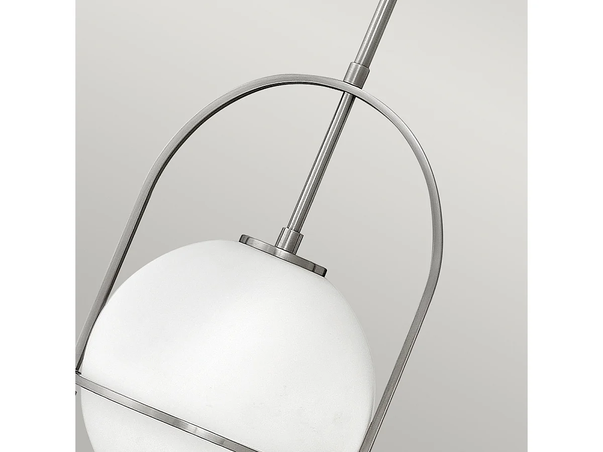 Elstead Hinkley Somerset Globe Pendel Taklampa Borstad Nickel