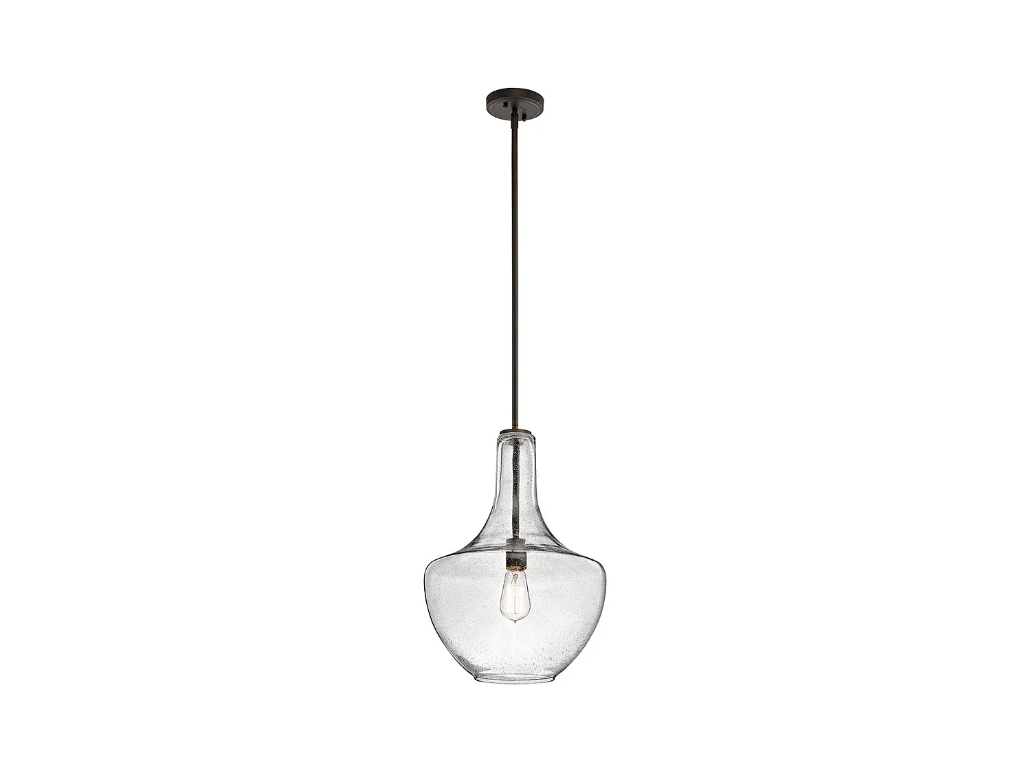 Elstead Everly Plafonnier à 1 lumière, dôme moyen, bronze, E27