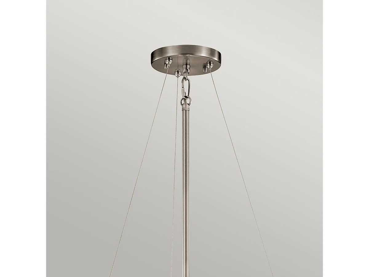 Elstead Coral - Sospensione a 3 luci da soffitto classica in peltro, corallo argento, attacco E27