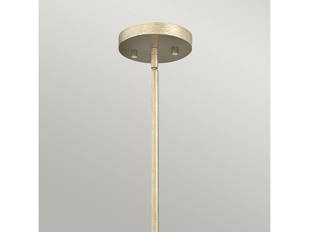 Elstead Gemma - 1 leichte Decke Mini Anhänger Silberblatt, E27