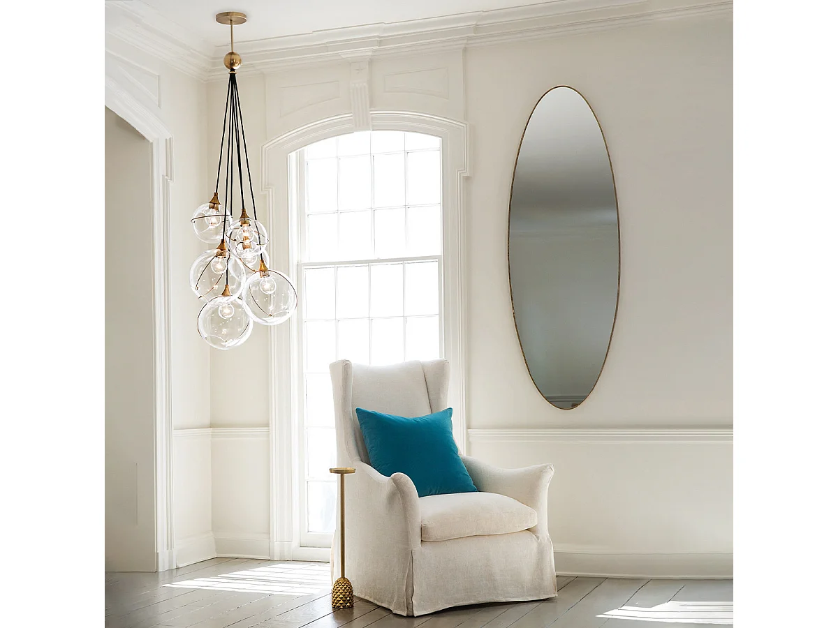 Skye Lisa McDennon di Hinkley 6 lampade a sospensione Heritage in ottone