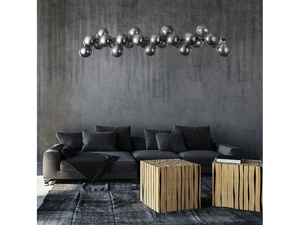 Dallas Deckenpendelleuchte Chrom, 25 Licht, G9