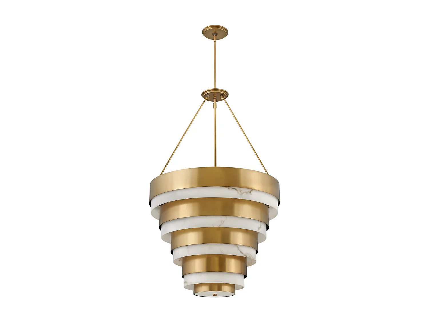 Elstead Hinkley Echelon Plafonnier Suspension Cylindrique Héritage Laiton