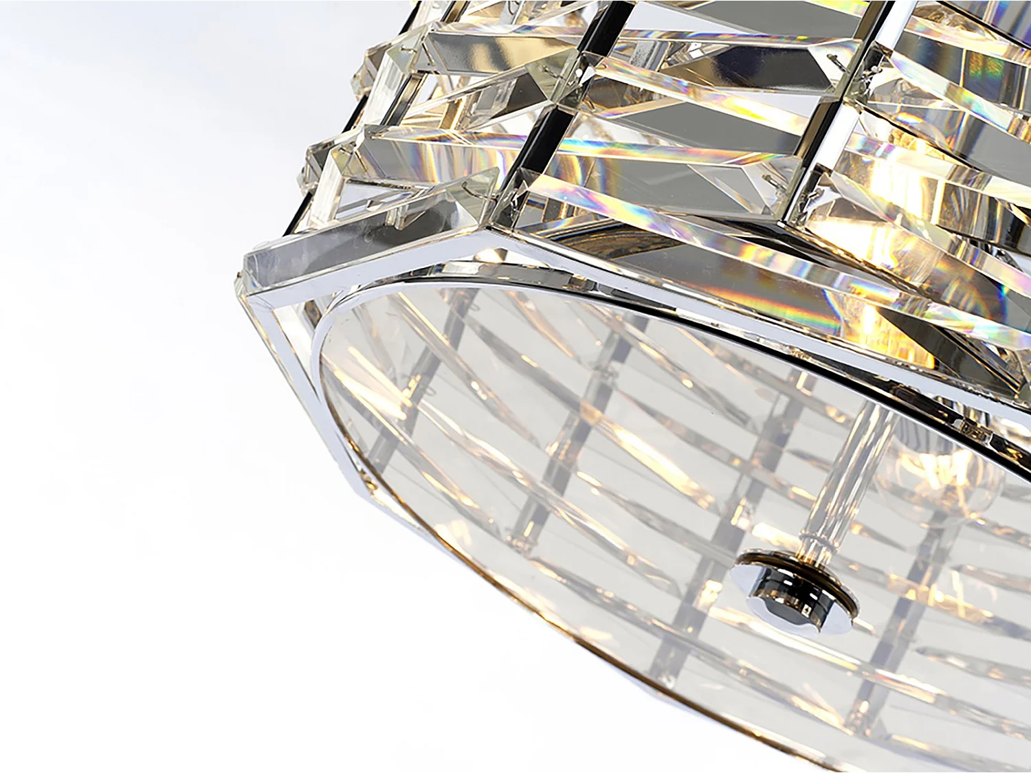 Lampada a sospensione a 4 luci Elstead Shoal, nichel lucido, attacco E27