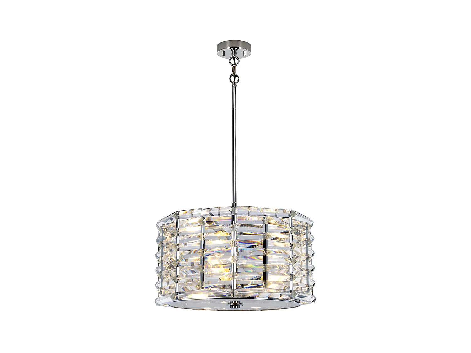 Luminaire suspendu à 4 ampoules Elstead Shoal, nickel poli, E27