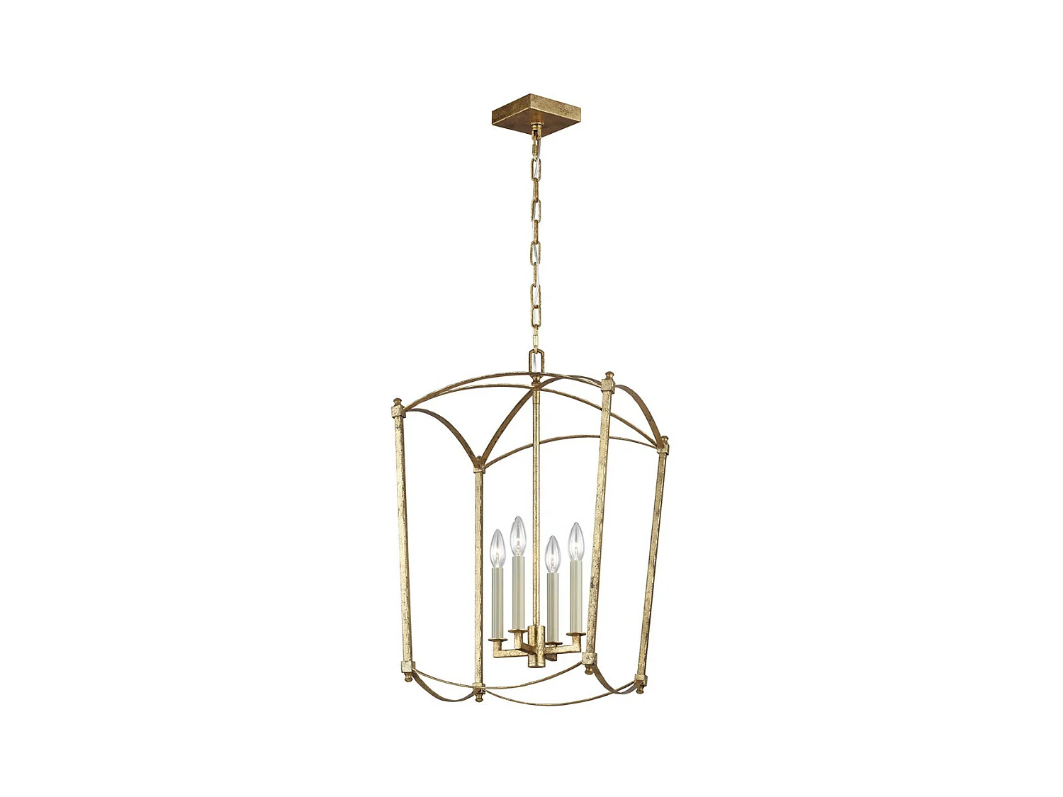 Elstead Feiss Thayer Lanternes Suspension Plafonnier Or Antique