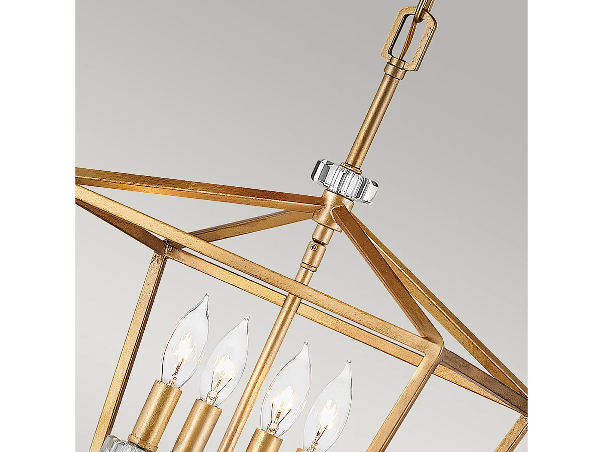 Elstead Hinkley Stinson Lanterne Lampada da soffitto a sospensione Ottone invecchiato