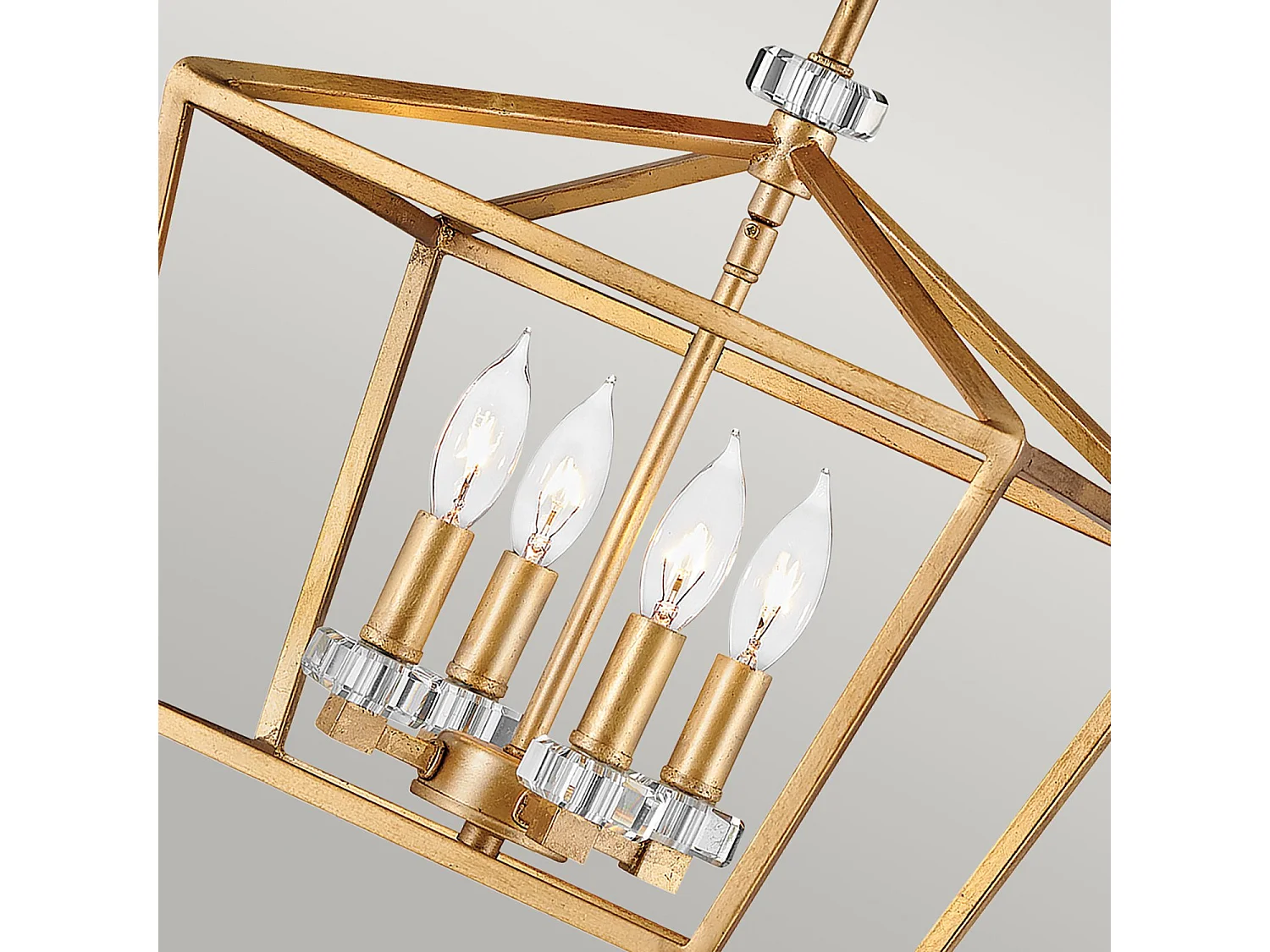 Elstead Hinkley Stinson Lanterne Lampada da soffitto a sospensione Ottone invecchiato