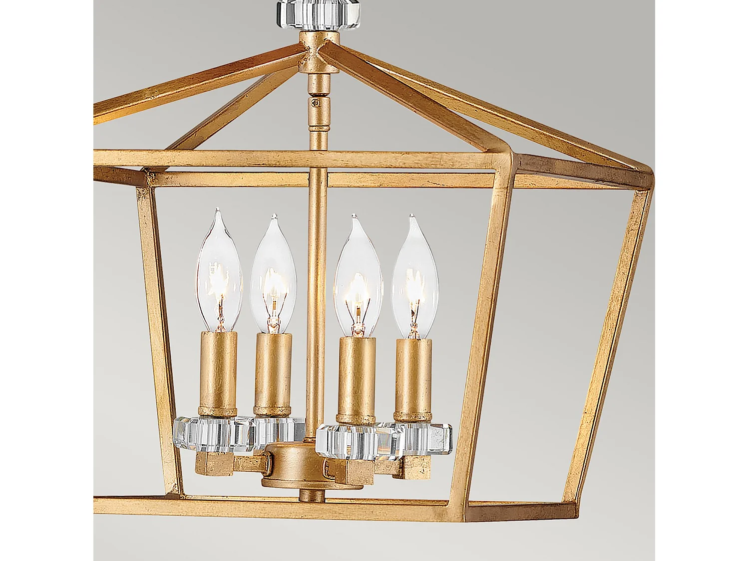 Elstead Hinkley Stinson Lanterne Lampada da soffitto a sospensione Ottone invecchiato