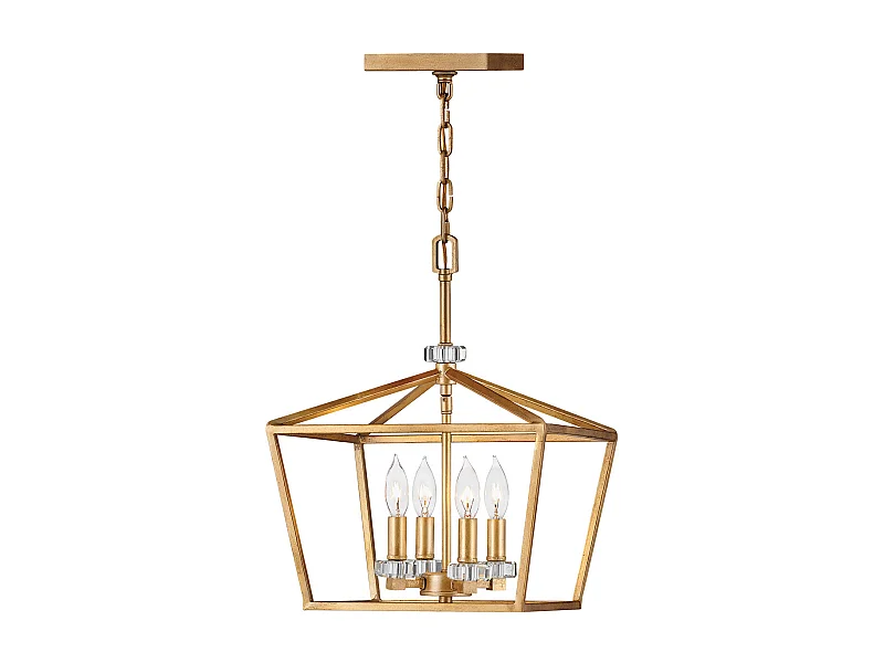 Elstead Hinkley Stinson Lanterne Lampada da soffitto a sospensione Ottone invecchiato