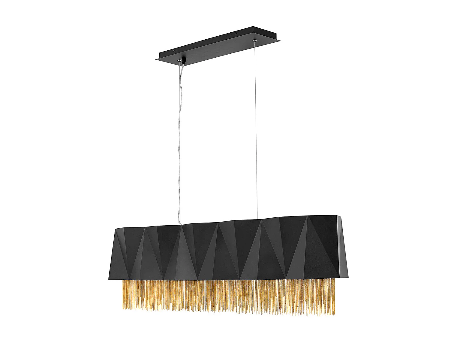 Elstead Zuma 6 licht Anhänger, Satinschwarz, Gold, E27