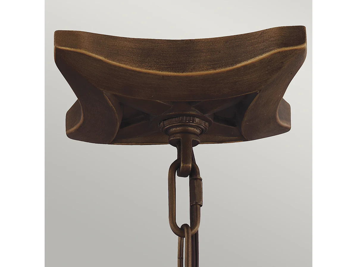 Elstead Yarmouth - Lampada a sospensione a 3 luci, ottone anticato verniciato