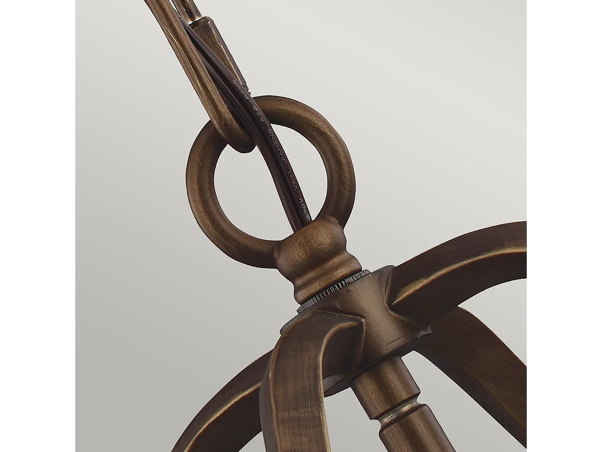 Elstead Yarmouth 3 ljushänge, målad åldrad mässing