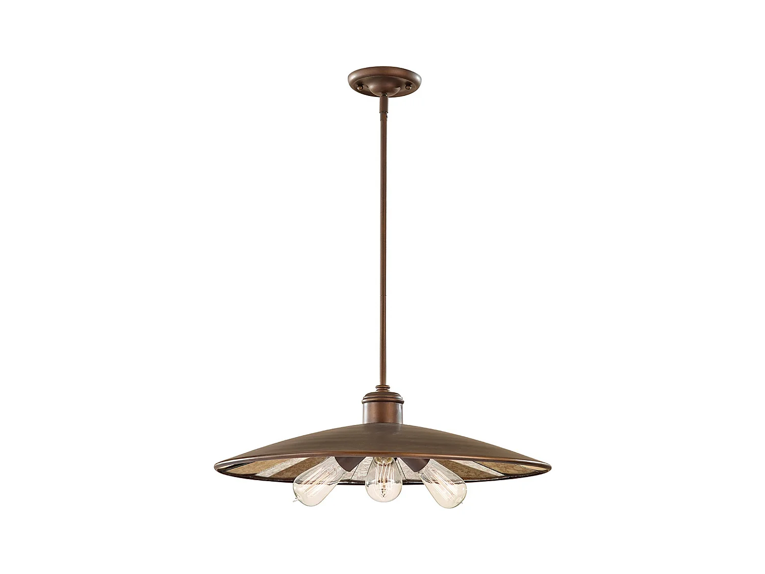 Lampadario Contemporaneo Urban Renewal Acciaio Bronzo Astral 3 Luci E27