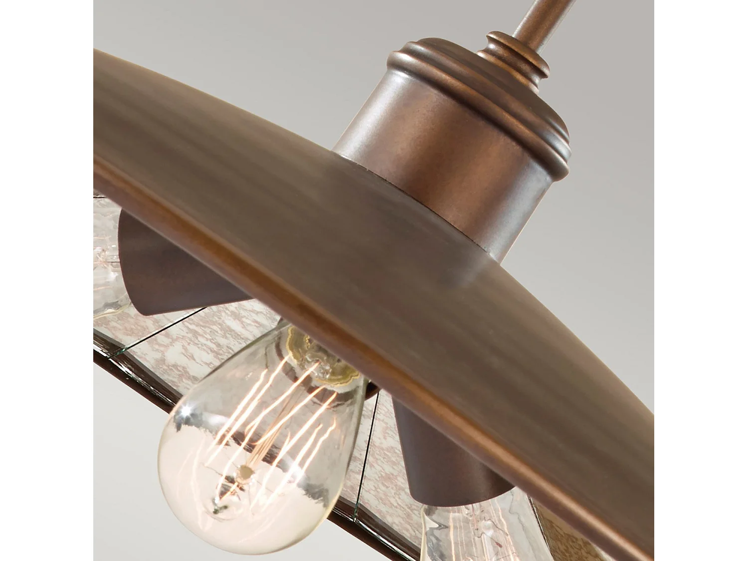 Lampadario Contemporaneo Urban Renewal Acciaio Bronzo Astral 3 Luci E27