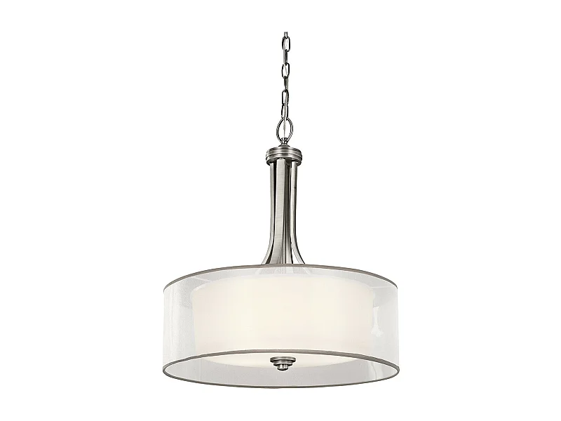 Pendente grande a 4 luci Elstead Lacey, peltro antico, attacco E27