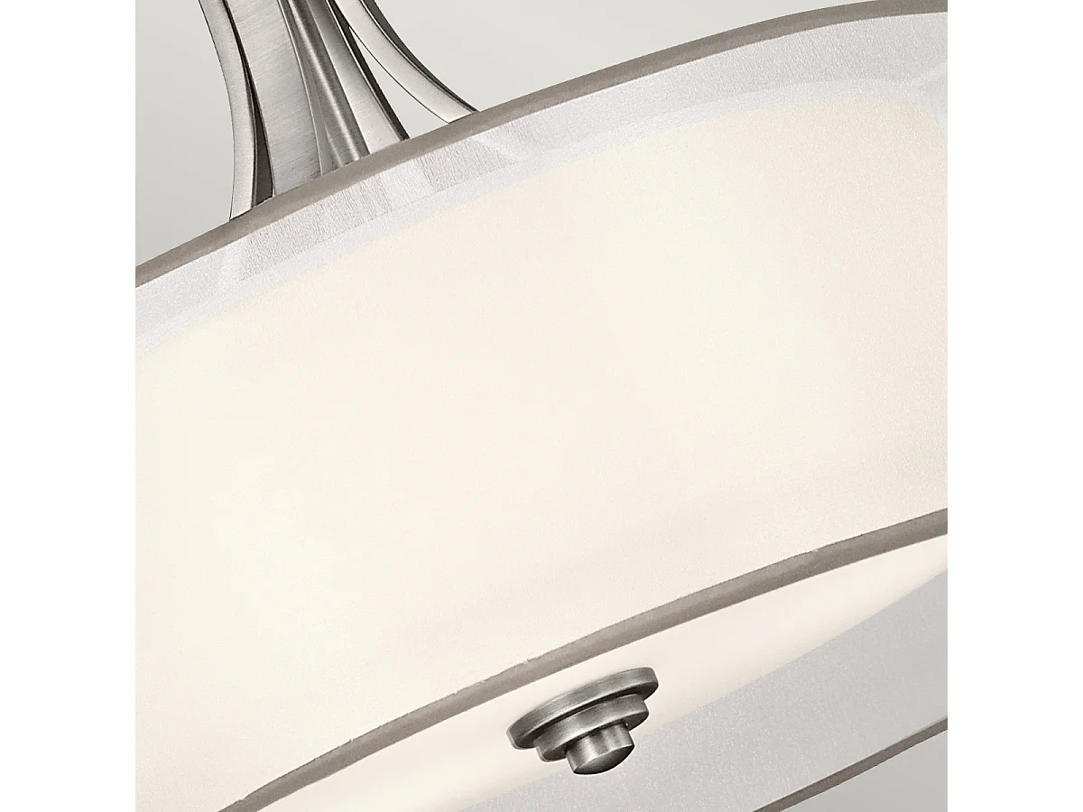 Pendente grande a 4 luci Elstead Lacey, peltro antico, attacco E27