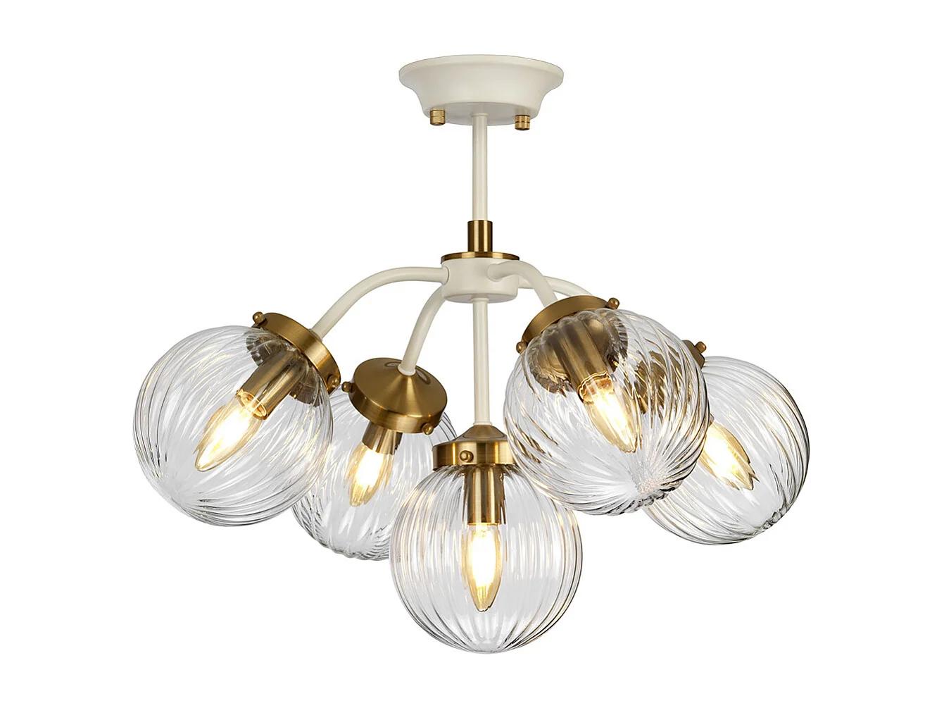 Cosmos Retro 5 luci a sospensione a forma di globo in vetro