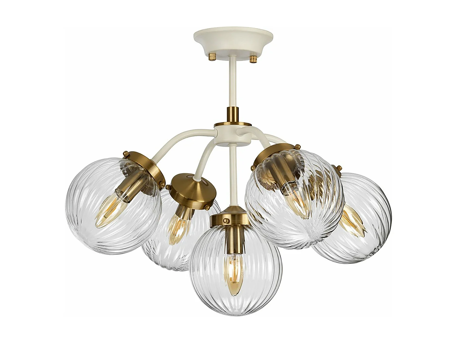 Cosmos Retro 5 luci a sospensione a forma di globo in vetro