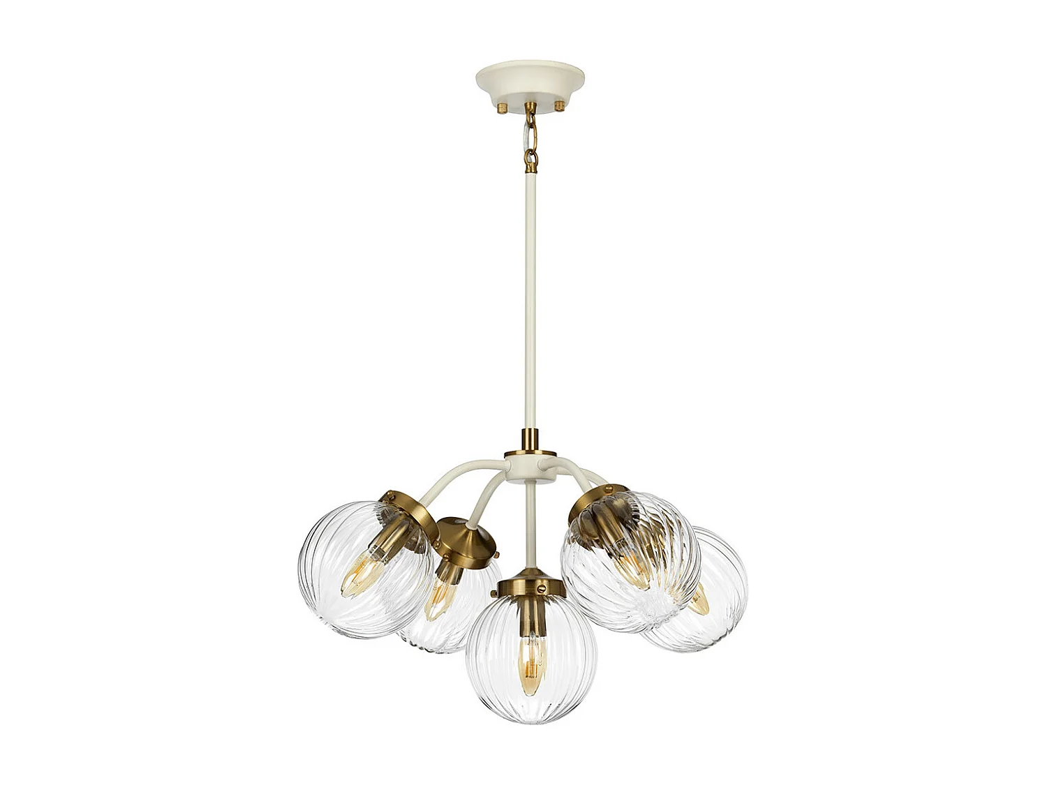 Cosmos Retro 5 luci a sospensione a forma di globo in vetro